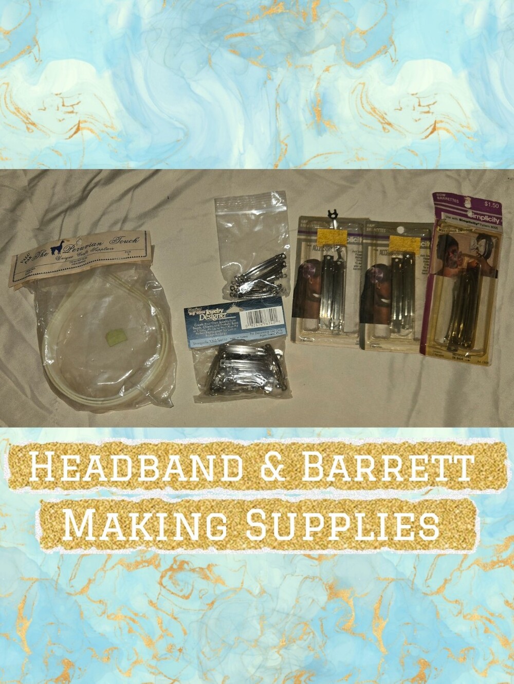 Assorted Hair Accessories Kit — Clear and Silver Headbands & Barrettes